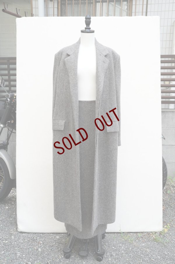 画像11:  AURALEE　 LAMA SHETLAND WOOL TWEED SKIRT 　 col. KHAKI TWEED