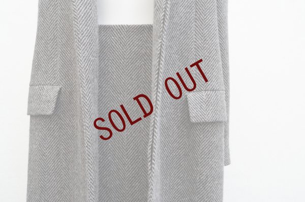 画像14:  AURALEE　 LAMA SHETLAND WOOL TWEED SKIRT 　 col. KHAKI TWEED