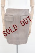 -50%  AURALEE　 HEAVY LAMB LEATHER MINI SKIRT 　 col. DARK BROWN