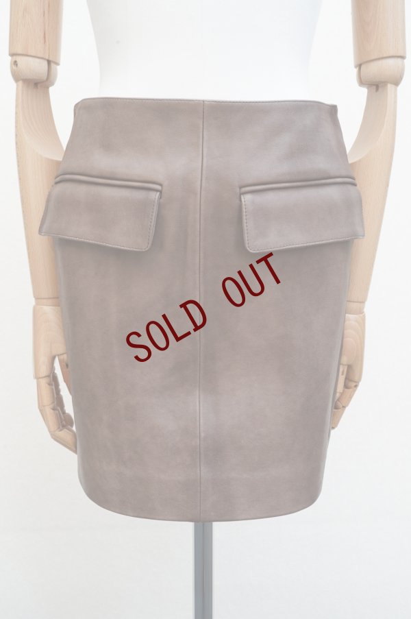 画像1: -50%  AURALEE　 HEAVY LAMB LEATHER MINI SKIRT 　 col. DARK BROWN