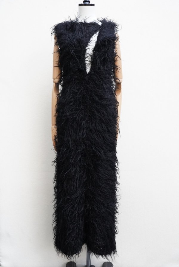 画像1: KAKAN　 SWAN FUR DRESS 　 col. BLACK