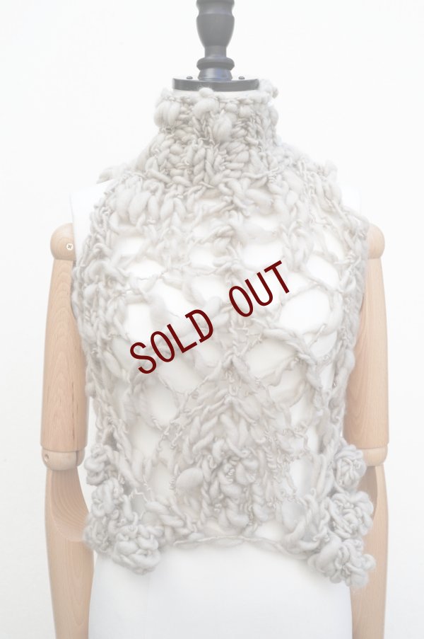 画像1: KAKAN　 HANDSPU N HIGHNECK VEST 　 col. BEIGE