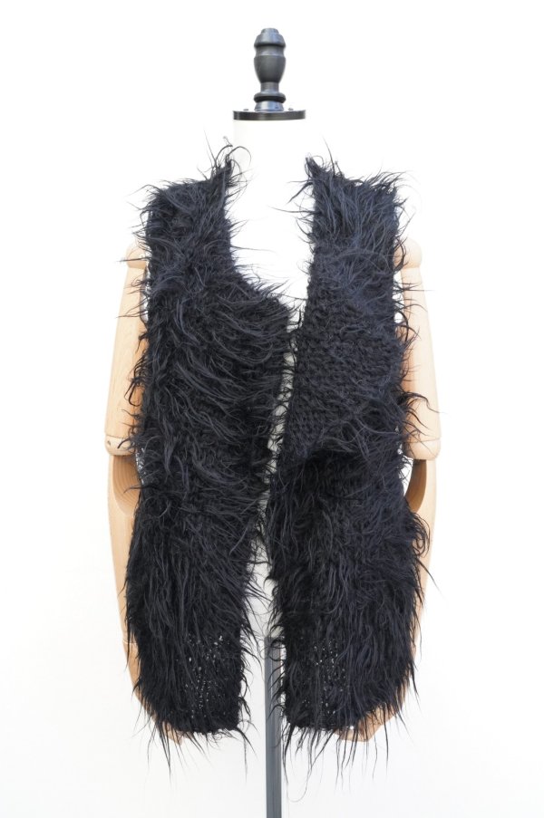 画像1: KAKAN　 SWAN FUR VEST 　 col. BLACK