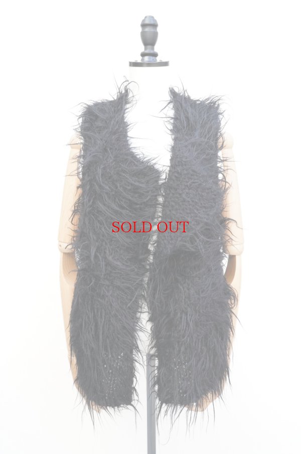 画像1: KAKAN　 SWAN FUR VEST 　 col. BLACK