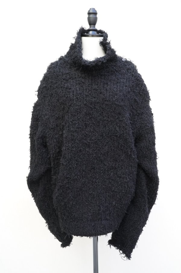 画像1: KAKAN　 HIGHNECK FUR PULLOVER 　 col. BLACK