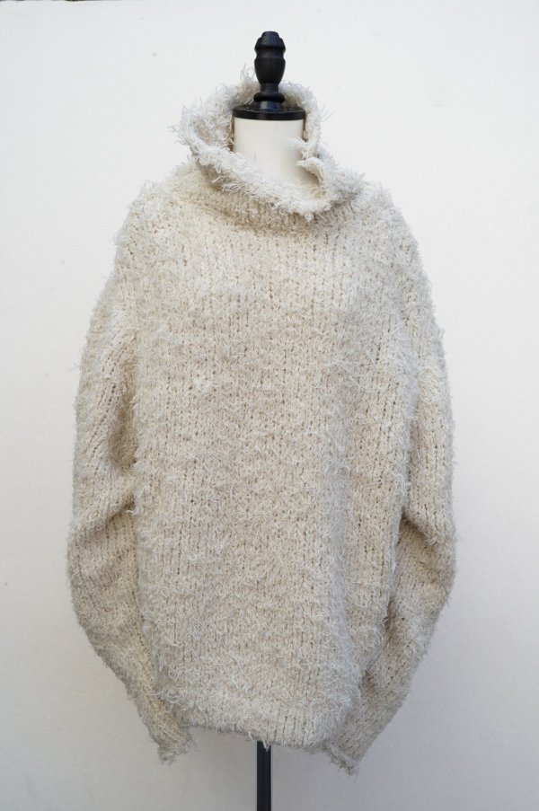 画像1: KAKAN　 HIGHNECK FUR PULLOVER 　 col. WHITE