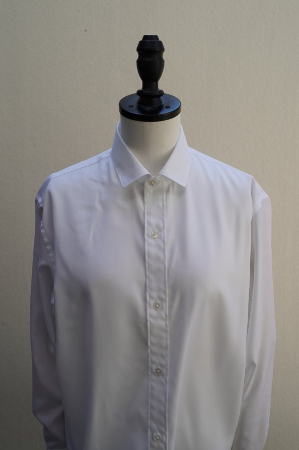 画像1: BOWTE　 SEMI SPREAD COLLAR SHIRT　 col.WHITE