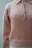 画像4:  AURALEE　 BRUSHED SUPER KID MOHAIR KNIT SHORT POLO 　 col. PINK BEIGE