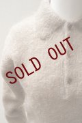 -50%  AURALEE　 BRUSHED SUPER KID MOHAIR KNIT SHORT POLO 　 col. GRAY BEIGE