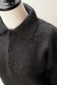 画像4:  AURALEE　 BRUSHED SUPER KID MOHAIR KNIT SHORT POLO 　 col. INK BLACK