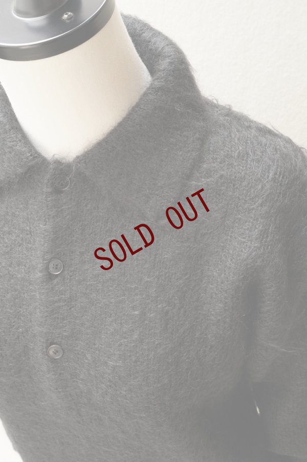 画像4: -50% AURALEE　 BRUSHED SUPER KID MOHAIR KNIT SHORT POLO 　 col. INK BLACK