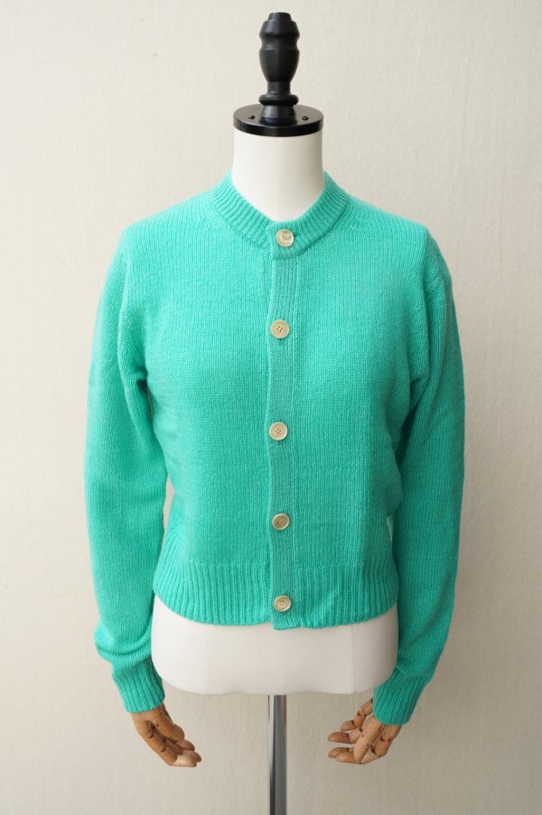 画像2: -50%  AURALEE　 WOOL CASHMERE SILK KNIT CARDIGAN 　 col. AQUA GREEN