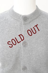 -50% AURALEE　 WOOL CASHMERE SILK KNIT CARDIGAN 　 col. GRAY