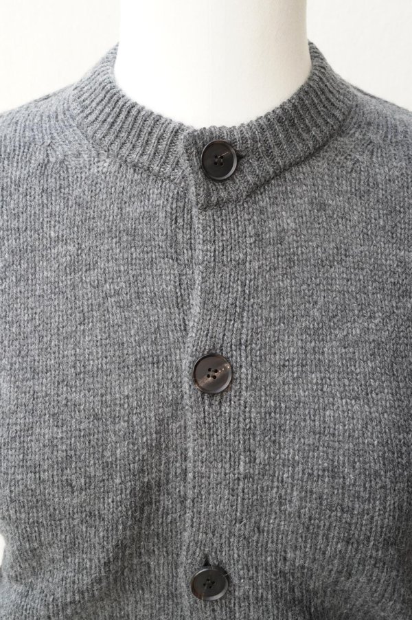 画像1:  AURALEE　 WOOL CASHMERE SILK KNIT CARDIGAN 　 col. GRAY