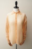 画像2: -50% AURALEE　<br />KID MOHAIR SHEER KNIT SHIRT CARDIGAN 　<br />col. LIGHT ORANGE (2)