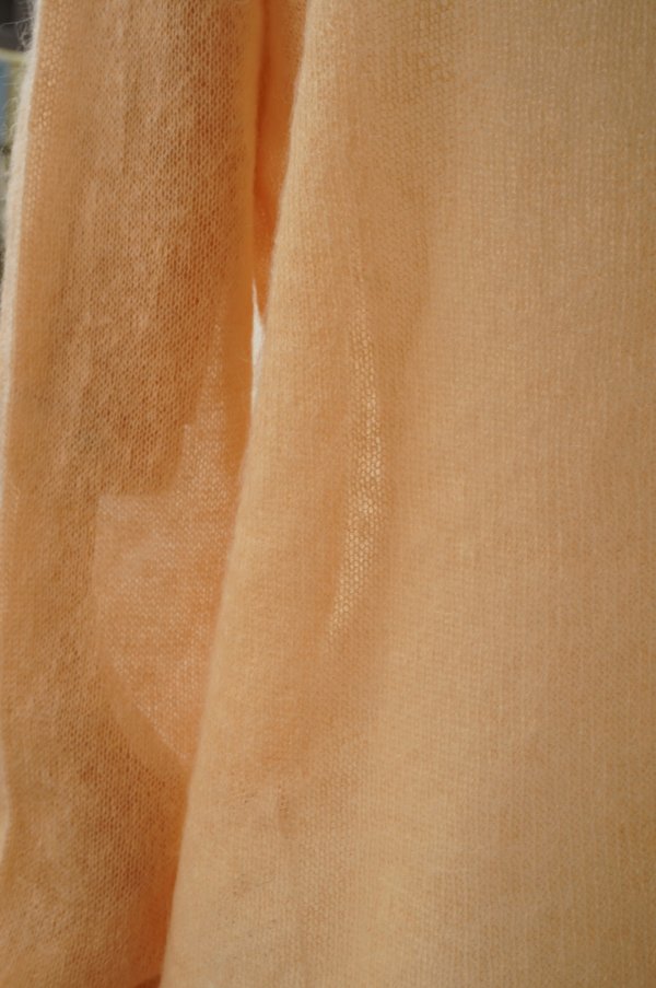 画像7: -50% AURALEE　 KID MOHAIR SHEER KNIT SHIRT CARDIGAN 　 col. LIGHT ORANGE