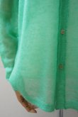 画像4:  AURALEE　 KID MOHAIR SHEER KNIT SHIRT CARDIGAN 　 col. GREEN (4)