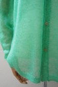 画像4:  AURALEE　 KID MOHAIR SHEER KNIT SHIRT CARDIGAN 　 col. GREEN
