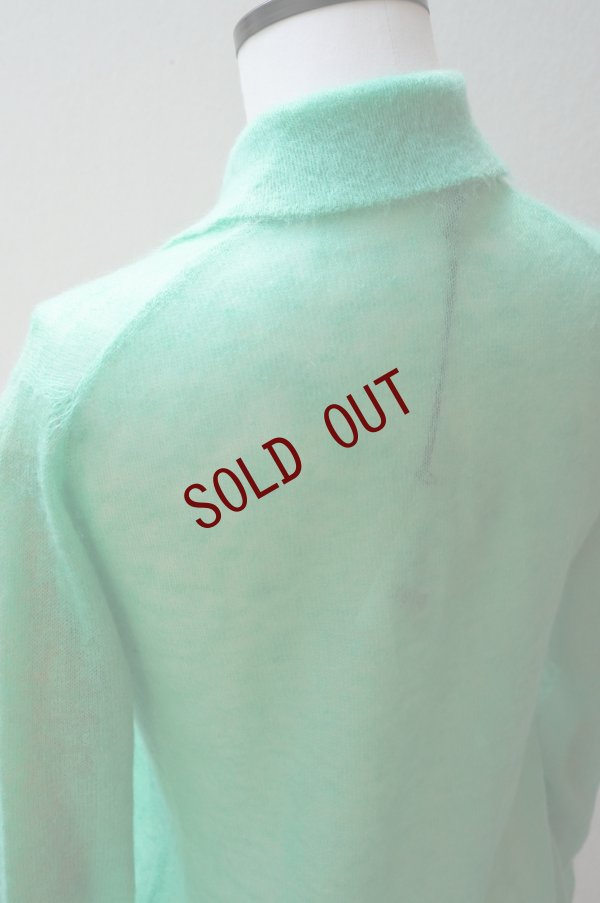 画像5:  AURALEE　 KID MOHAIR SHEER KNIT SHIRT CARDIGAN 　 col. GREEN