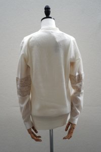 eleven 2nd   Elbow Patch Cardigan  col.White