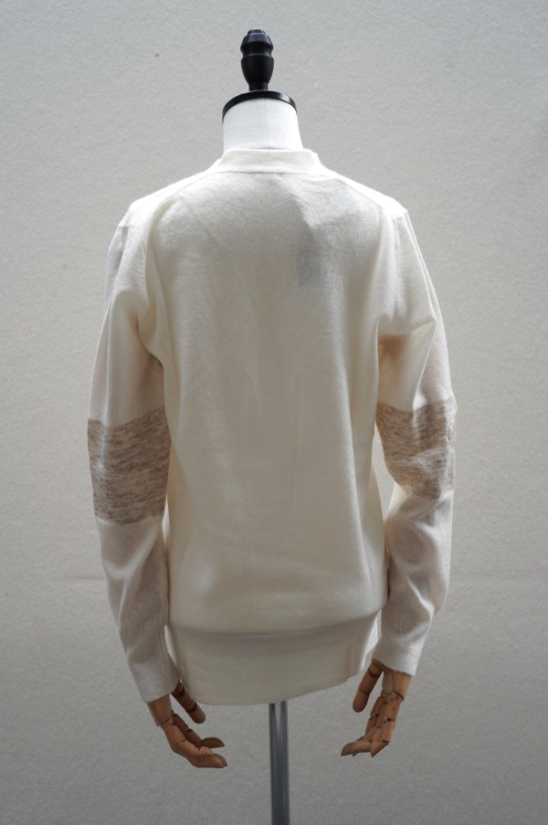 画像1: eleven 2nd   Elbow Patch Cardigan  col.White