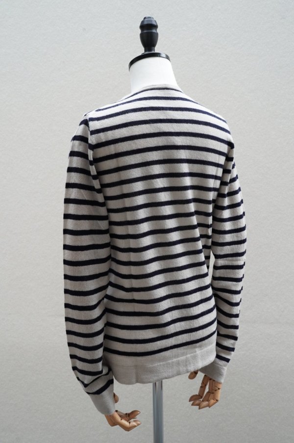 画像5: eleven 2nd　 Cashmere no.2　 Boat Neck Border　 col.Oyster / Dk.Navy