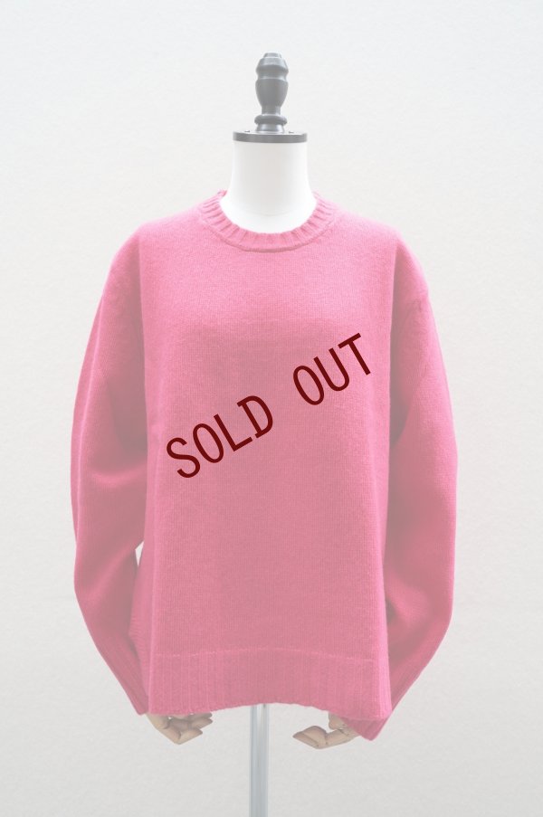 画像1: eleven 2nd   MENS  Round Neck Sweater  col.Pink