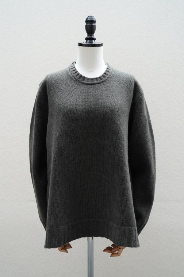 画像1: eleven 2nd   MENS  Round Neck Sweater  col.Olive