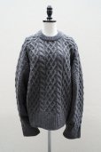 画像1: TENNE HANDCRAFTED MODERN　<br />VOLUME SLEEVE ALAN KNIT PULLOVER　<br />col. CHARCOAL (1)