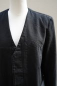 画像4: TANAKA　 NO COLLAR JEAN JACKET　 col.OVERDYE BLACK