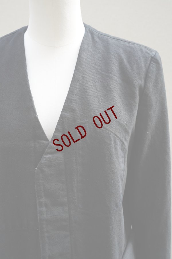 画像4: TANAKA　 NO COLLAR JEAN JACKET　 col.OVERDYE BLACK