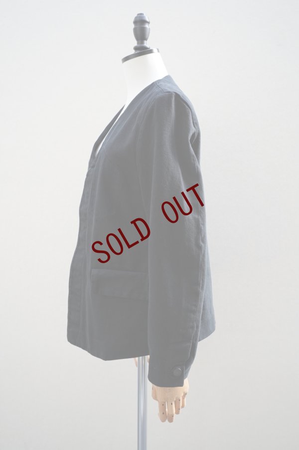 画像2: TANAKA　 NO COLLAR JEAN JACKET　 col.OVERDYE BLACK