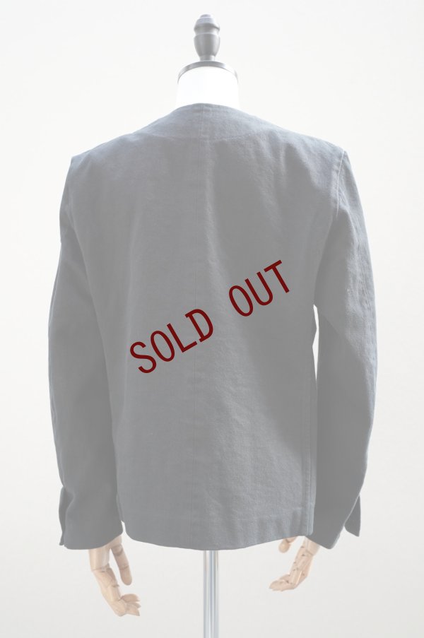 画像3: TANAKA　 NO COLLAR JEAN JACKET　 col.OVERDYE BLACK