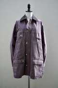  AURALEE　 WASHED ORGANIC CANVAS HUNTING BLOUSON　 col. PURPLE