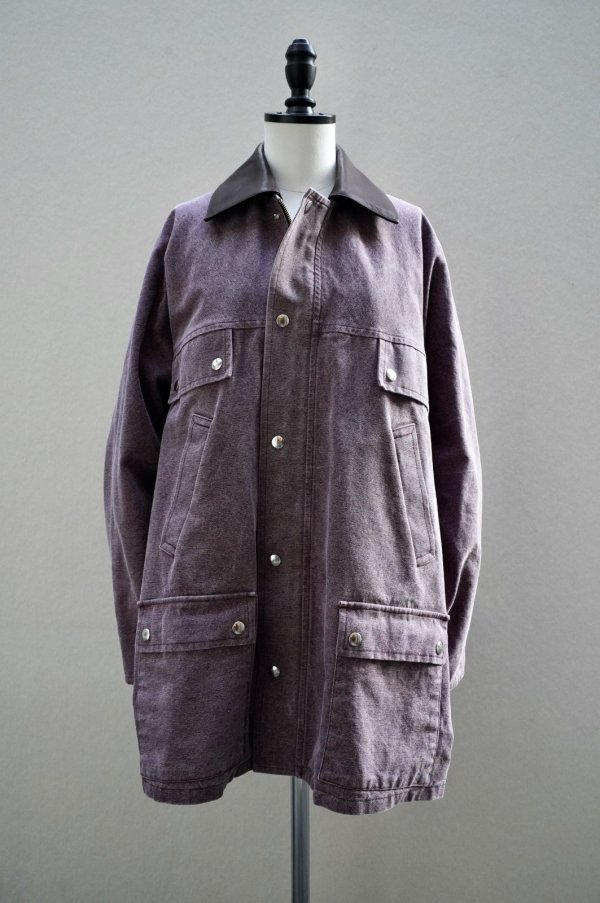 画像1:  AURALEE　 WASHED ORGANIC CANVAS HUNTING BLOUSON　 col. PURPLE