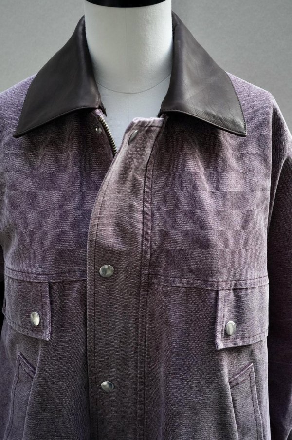 画像2:  AURALEE　 WASHED ORGANIC CANVAS HUNTING BLOUSON　 col. PURPLE