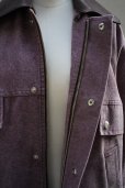 画像4:  AURALEE　 WASHED ORGANIC CANVAS HUNTING BLOUSON　 col. PURPLE