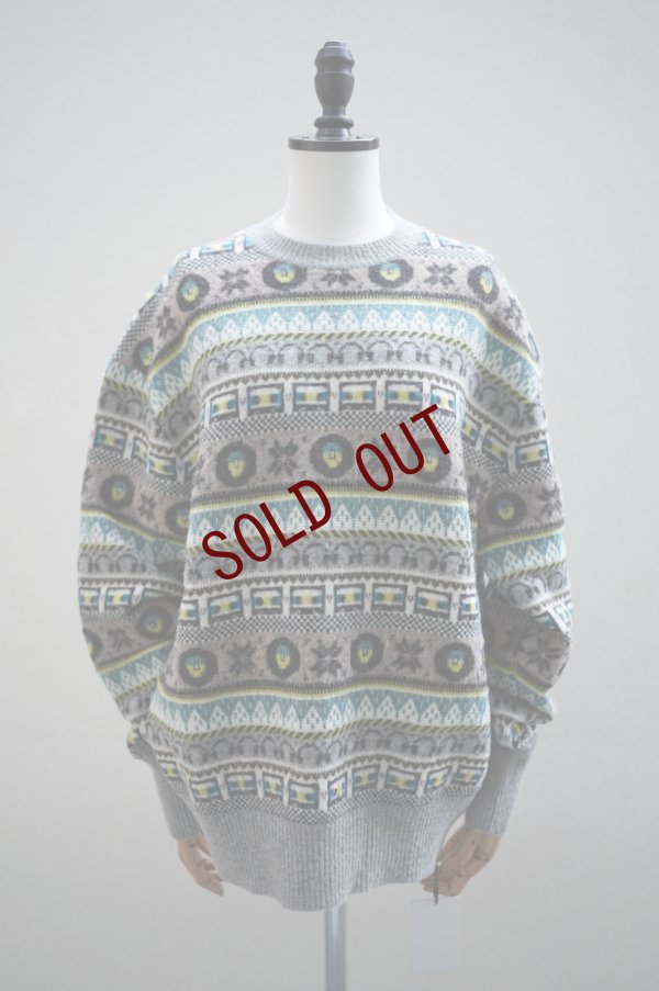 画像2: BOWTE　 FAIRISLE AND BRID ROCK' N' ROLL JACQUARD KNIT　 col.GREY