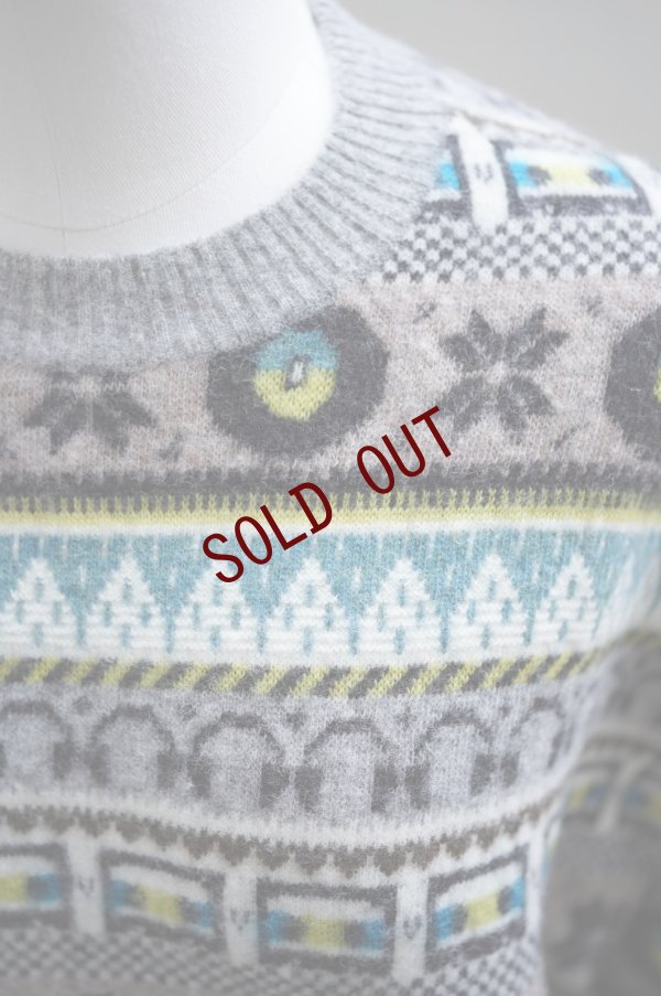 画像1: BOWTE　 FAIRISLE AND BRID ROCK' N' ROLL JACQUARD KNIT　 col.GREY