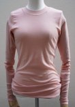 画像1:  AURALEE　  SUPER HIGH GAUGE SHEER RIB  L/S TEE 　 col. LIGHT PINK (1)