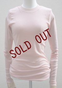  AURALEE　  SUPER HIGH GAUGE SHEER RIB  L/S TEE 　 col. LIGHT PINK