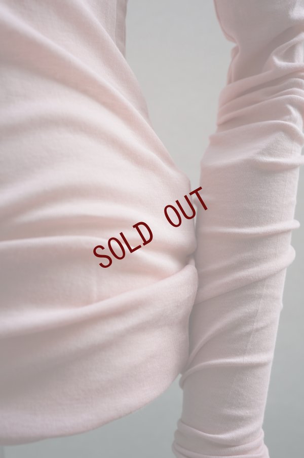 画像3:  AURALEE　  SUPER HIGH GAUGE SHEER RIB  L/S TEE 　 col. LIGHT PINK