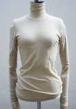 画像1:  AURALEE　  HIGH GAUGE SHEER RIB TURTLE NECK L/S TEE 　 col. LIGHT BEIGE (1)