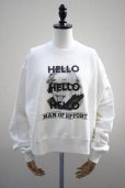 画像1: Oblada　<br>HELLO SWEAT　<br>col.WHITE (1)