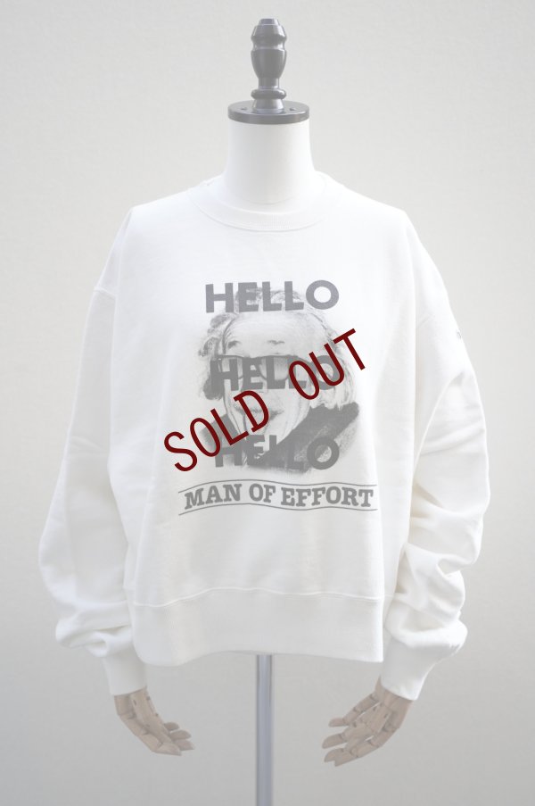 画像1: Oblada　 HELLO SWEAT　 col.WHITE