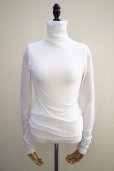 画像1: Oblada　<br>SHEER HIGH NECK　<br>col.WHITE (1)