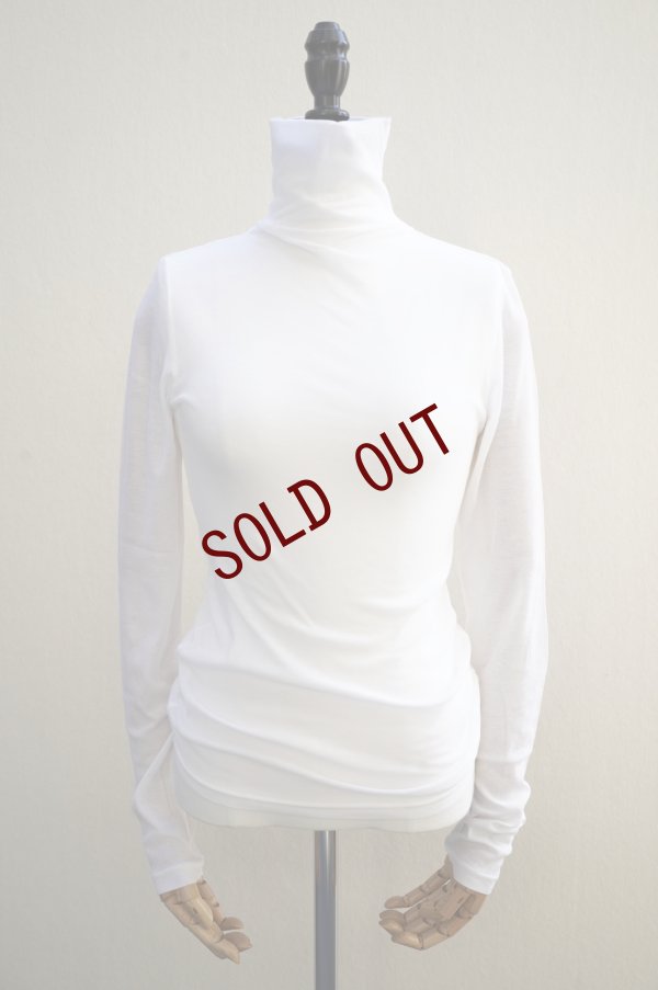 画像1: Oblada　 SHEER HIGH NECK　 col.WHITE
