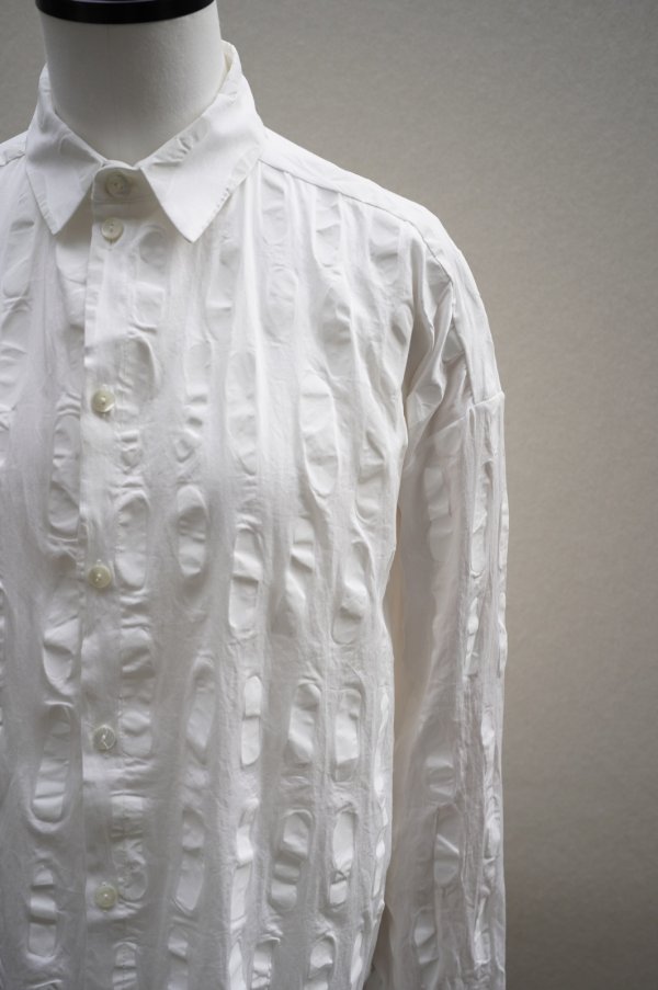 画像2: toogood　 THE DRAUGHTSMAN SHIRT - DASH PRINT VOILE　 col.CHALK