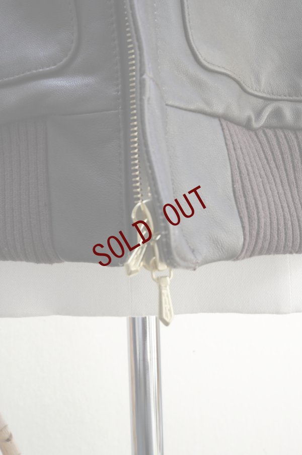 画像7: BOWTE　 LAMB LEATHER A-2 SLEEVELESS BLOUSON　 col.BROWN 