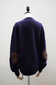画像1: BLESS　<br />N°80 Pearlpad sweater　<br />col.Navy/Brown (1)